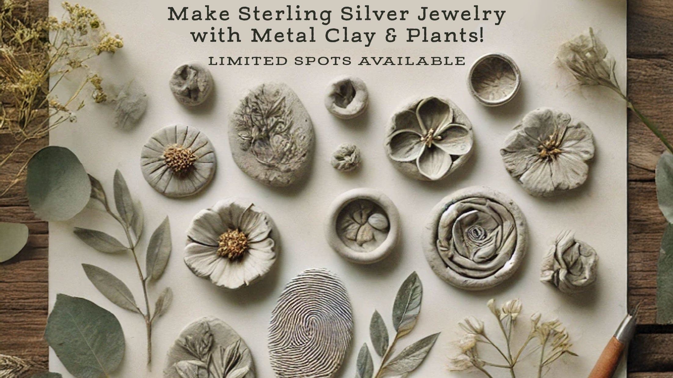 Silver Clay Workshop: Make Botanical Jewelry in Providence, RI