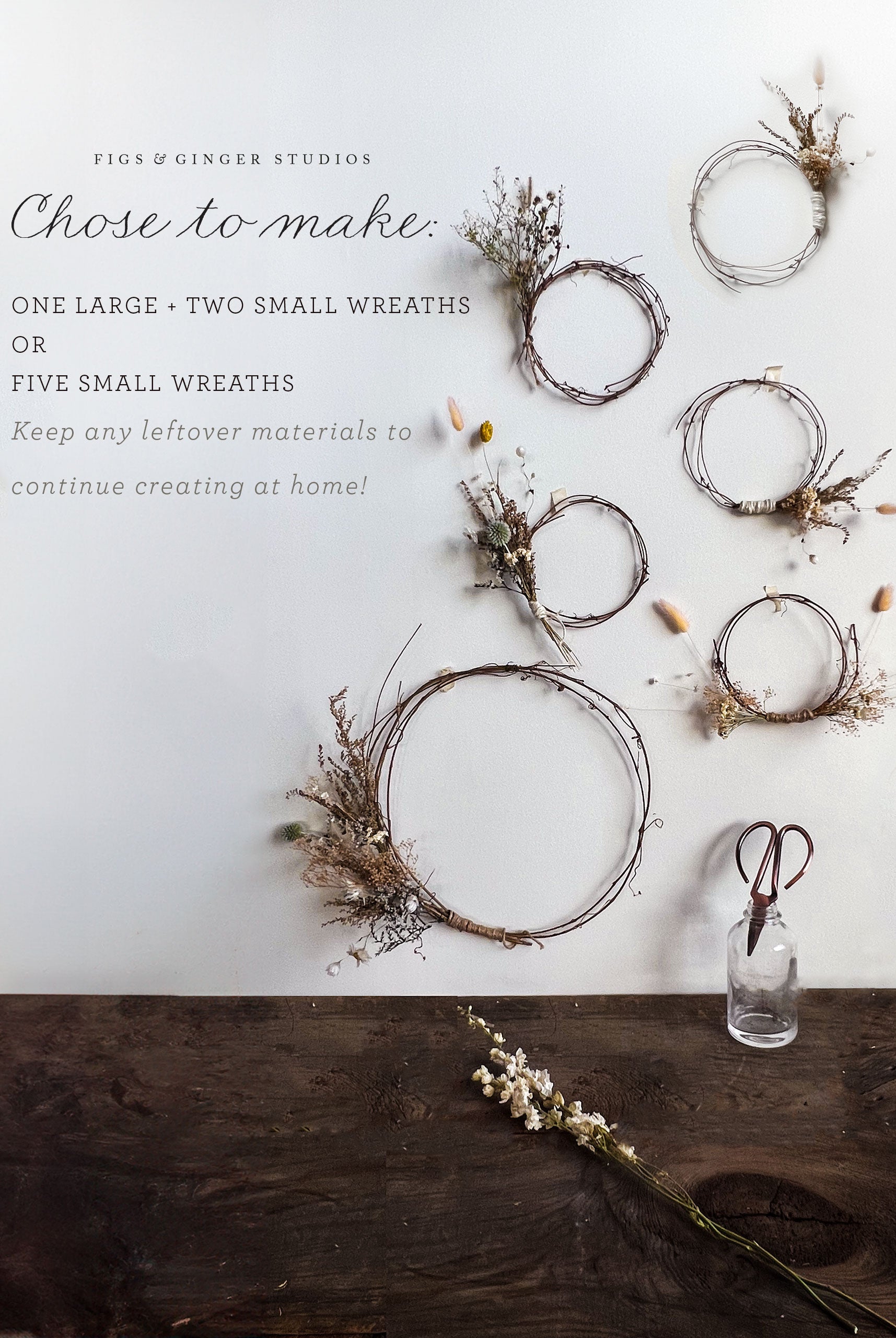 Winter Wreath-Making Workshops Now at Figs & Ginger Studios