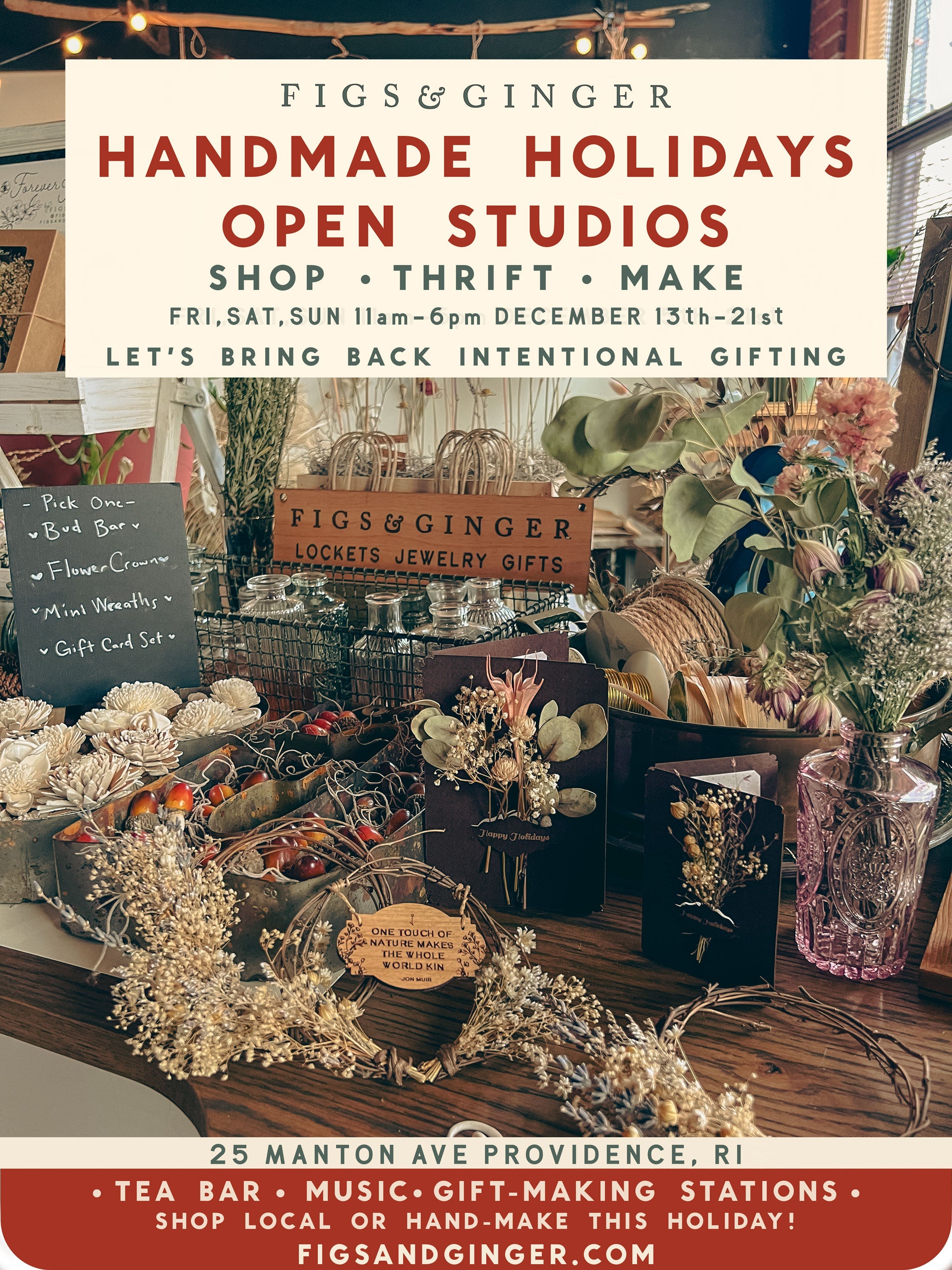 Figs & Ginger Handmade Holiday Open Studios in Providence, RI