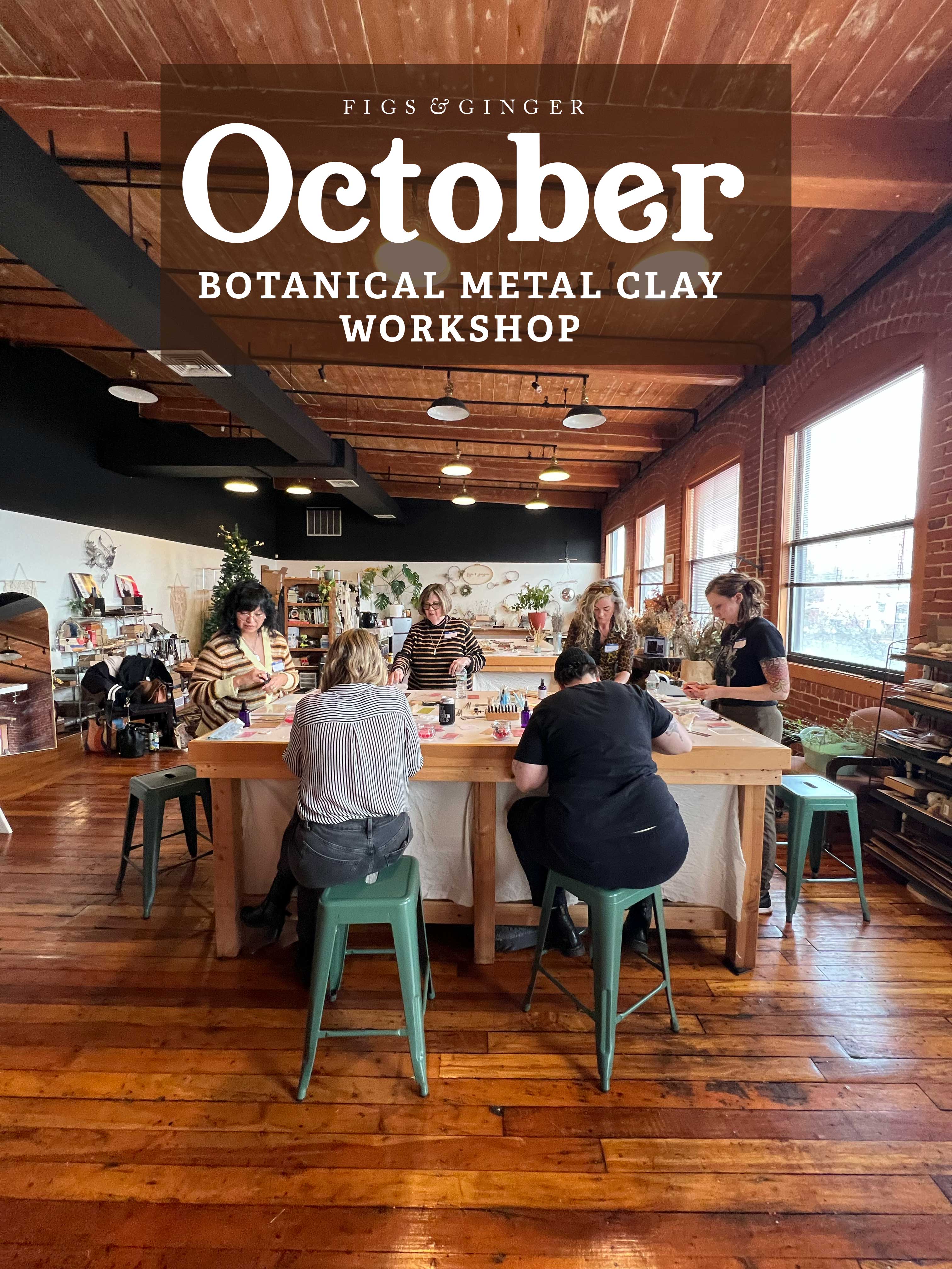 October Botanical Silver Clay Workshop: A Whimsical Jewelry Experience Inspired by Nature