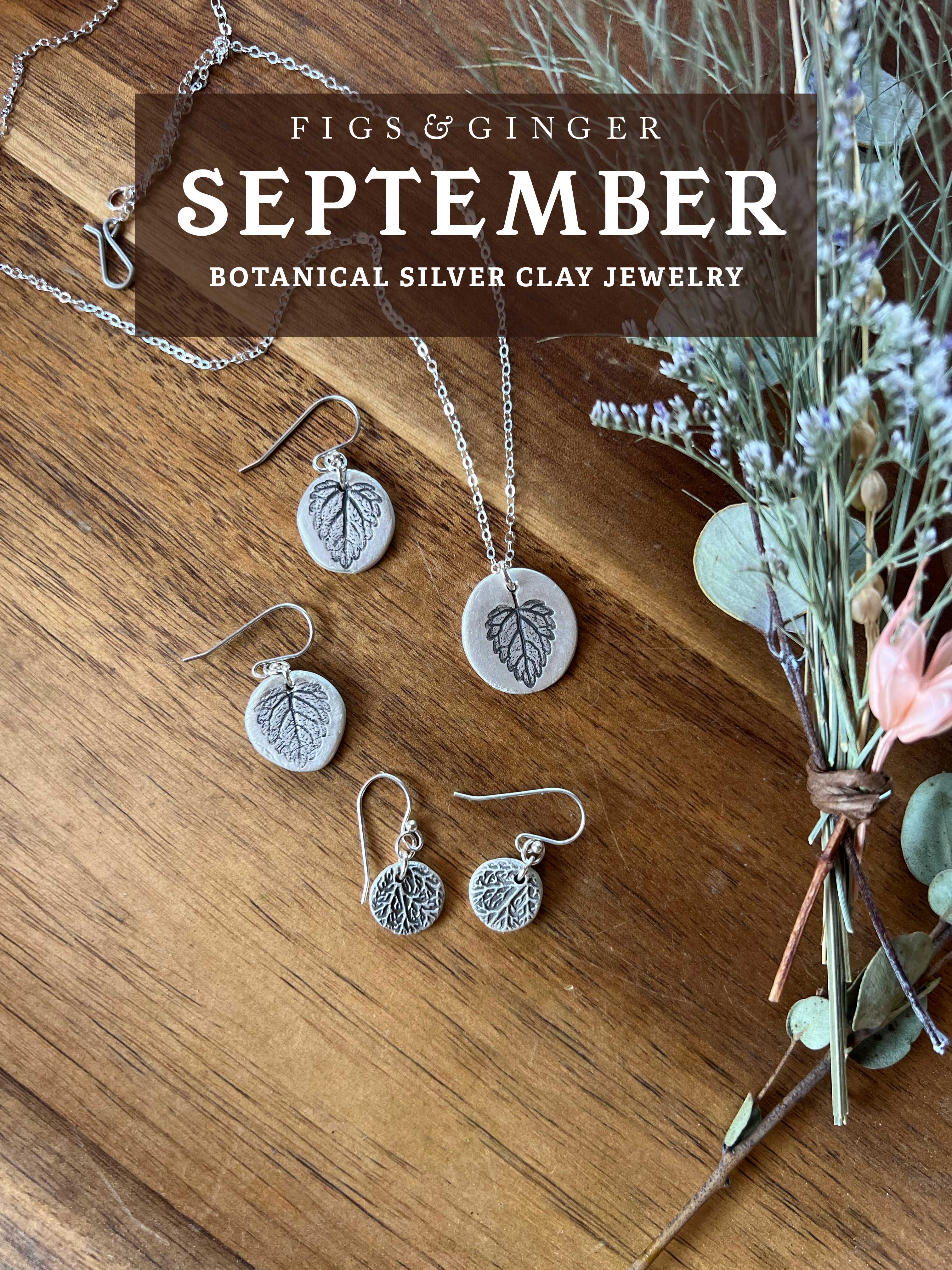 September Botanical Silver Clay Workshop at Figs & Ginger Studio