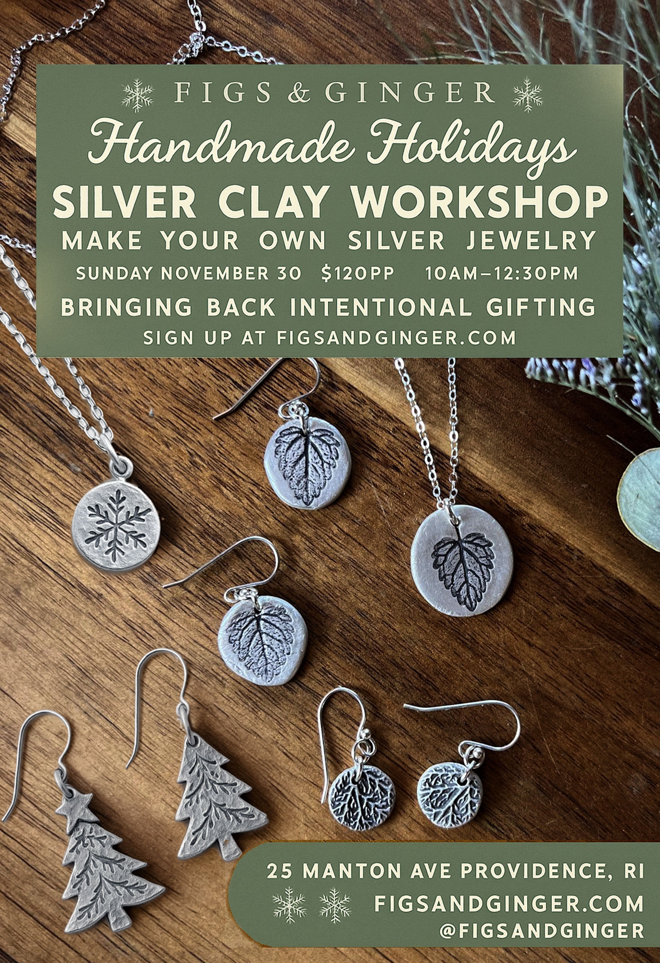 Handmade Holidays: Silver Clay Jewelry Workshop