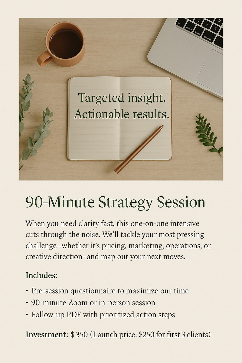 90 Minute Strategy Session Figs Ginger