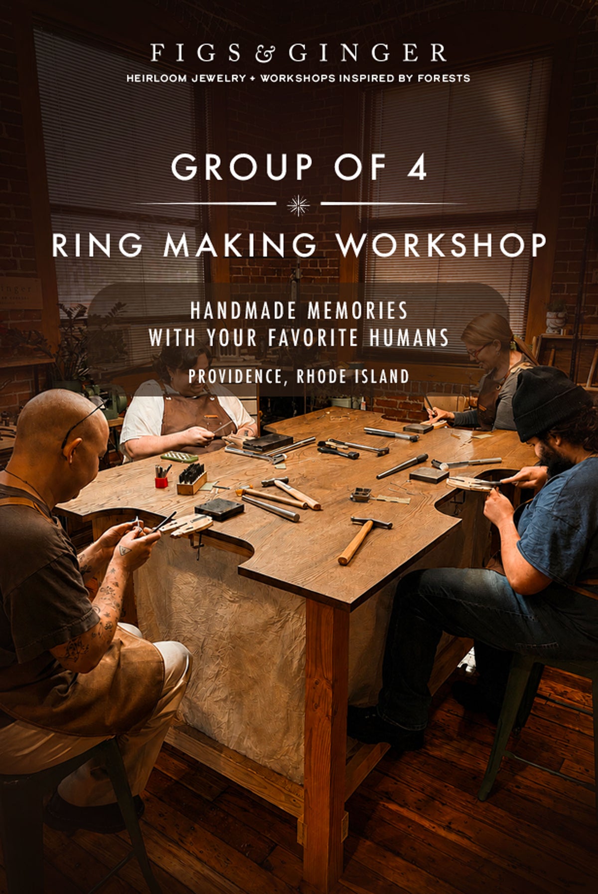 Private Ring Making Workshop for 4 – Figs & Ginger