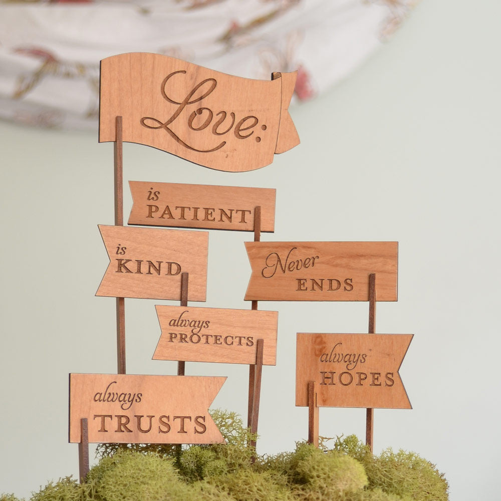 Love is Patient Cake Topper