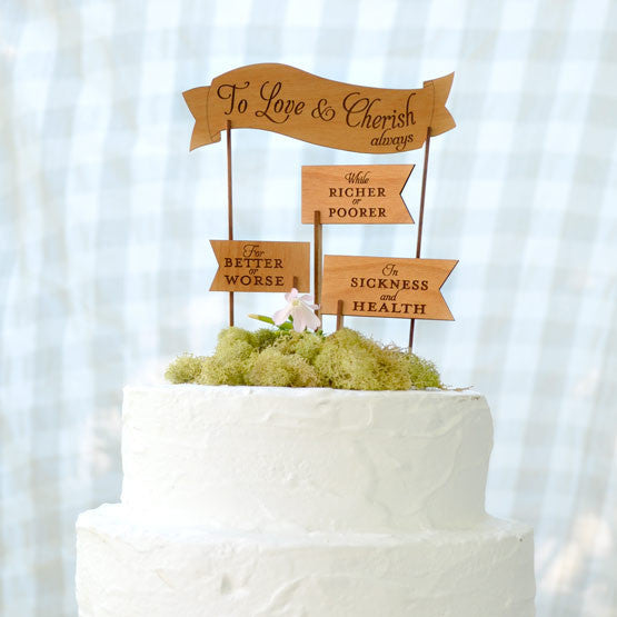 Love & Cherish Cake Topper